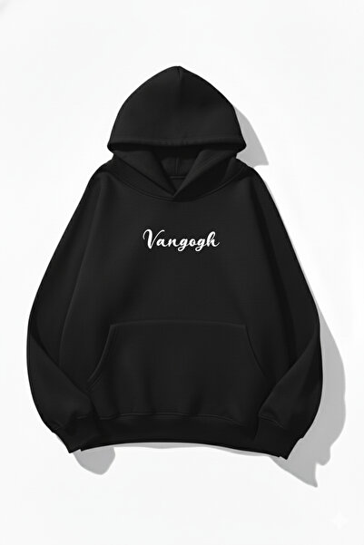 uyguntarz Unisex Soft Textured 3 Thread Vangogh Design B Printed O Oversized Sweatshirt