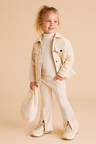 Motebarn Wear Colanți pentru fete evazat și cu fantă