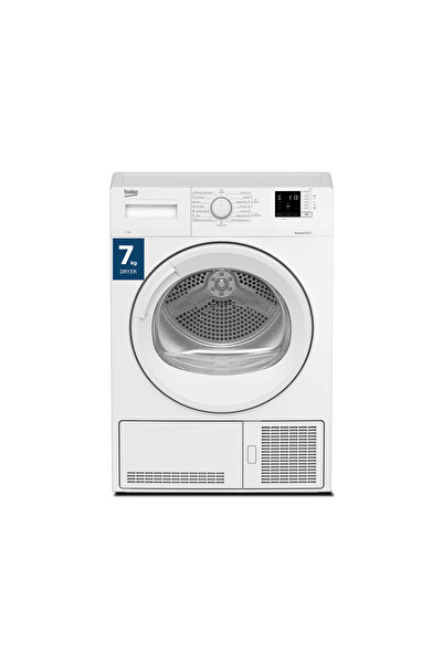 Beko مجفف ملابس مكثف سعة 7 كجم مع 15 برنامجًا، تجفيف مستشعر متقدم، ضوضاء منخفضة، تيار مستمر 7 وات (أبيض)