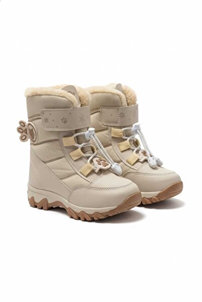 Moda Kadıköy ДІВЧАТКА БЕЖЕ КУРЛЮЧА СТІЙКА ДО ХОЛОДУ ВОДОНЕПРОНИКНА СНІГОВА ЧОБІТКА