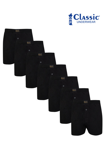 TOP CLASSİC 7’Lİ SİYAH ERKEK HAVLUBEL BOXER