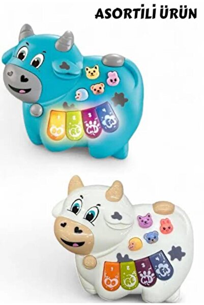 scntoys Sesli Işıklı Müzikli İnekli Bebek Piyanosu Müzikli Işıklı Bebek Piano...