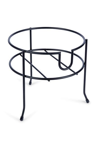 Other Stojak pod słój z kranikiem metalowy czarny 20 cm