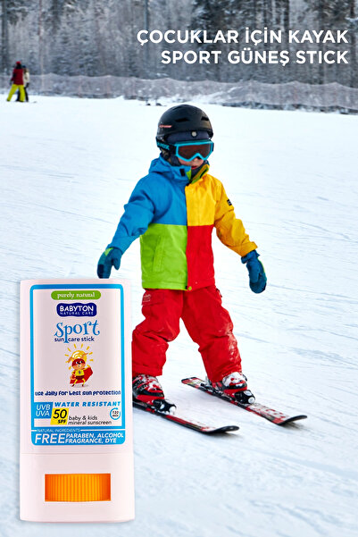 BABYTON Natural Sunscreen Sport Stick for Skiing and Winter Sports 20 Gr