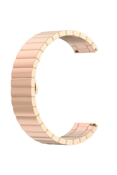 iUni Ceas inteligent cu curea metalică Samsung Galaxy Watch 46mm, Gear S3, brățară roz aurie de 22 mm