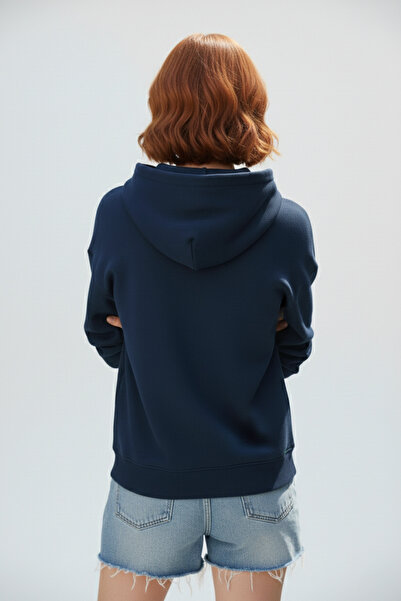 uyguntarz Unisex Μαλακό υφήματος με 3 κλωστές με σχέδιο κοχύλι στρειδιού Ba με τύπωμα v oversized φούτερ