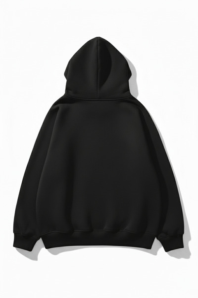 uyguntarz Unisex Soft Textured 3 Yarn Elegant Ribbon Design B Printed O Oversized Sweatshirt