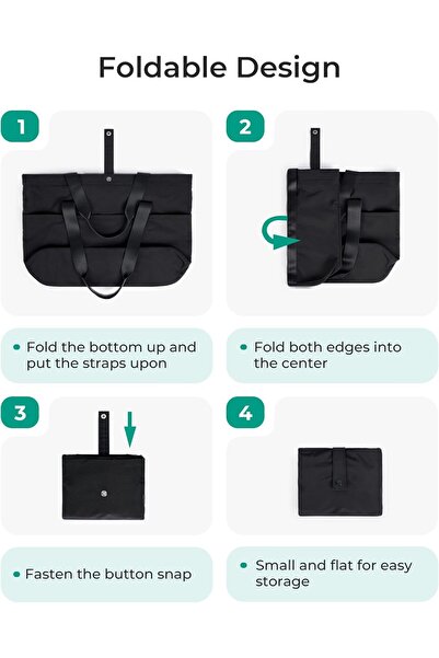 BAGSMART Foldable Tote Bag for Women with Zipper - Large Shoulder Handbag for Travel & Work