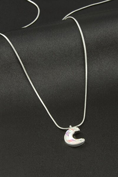 ZERO LAND قلادة LVSQVR هلال ستيل (152653) - لون فضي