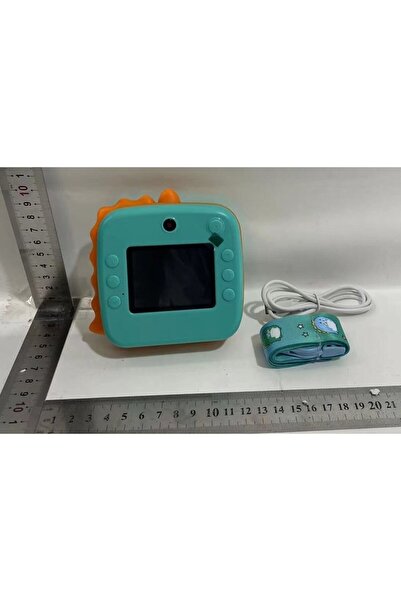 Flippy Instant Camera for Kids - Front & Selfie, Instant Print, USB-C, Bluetooth, Dinosaur, Green