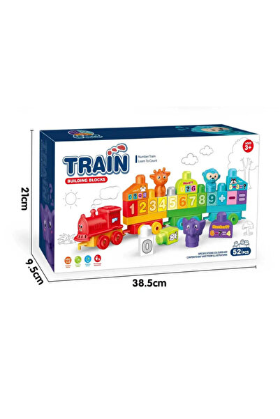 OEM Plastic train with building blocks, figures and numbers, interactive toy for children, 3+