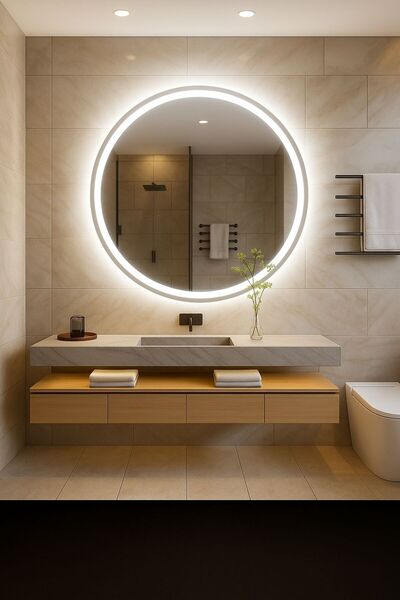 eagle mirror "Endless2" Dokunmatik Sensörlü Ledli Kumlamalı Dekoratif Makyaj ...