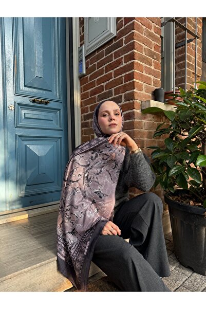 CUOCA LOUNGE Beliz Desenli Bambu Kraş Şal Gül Kurusu