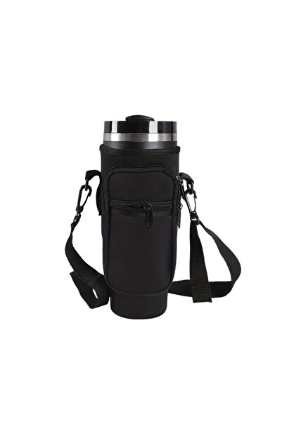 Store Quencher 1.18 Lt Thermos Case with Straw, Thermos Bag with Shoulder Strap, Case Bag with Zippered Pocket