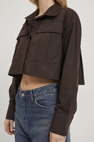 Arma Life Armalife 3861 Pocket Detail Crop Premium Women's Shirt