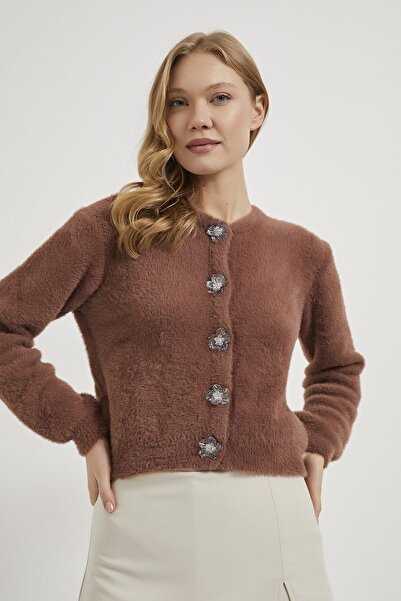 Arma Life Armalife 4349 Flower Accessory Buttoned Premium Women's Cardigan