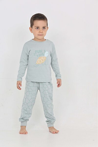 Toontoy Boy's Turtle Printed Pajama Set