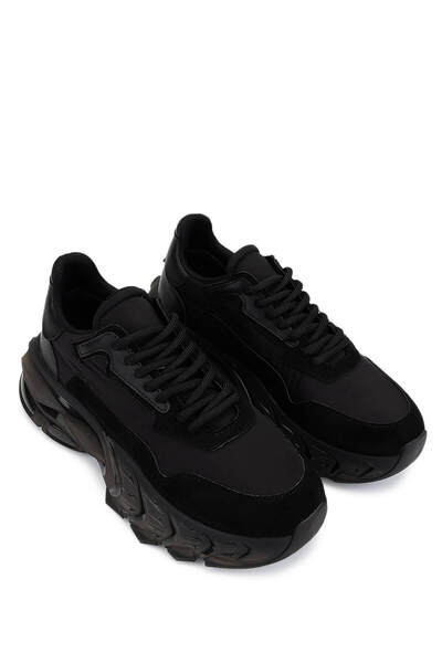 Tamer Tanca Kadın Suni Deri Siyah Sneakers & Spor Ayakkabı