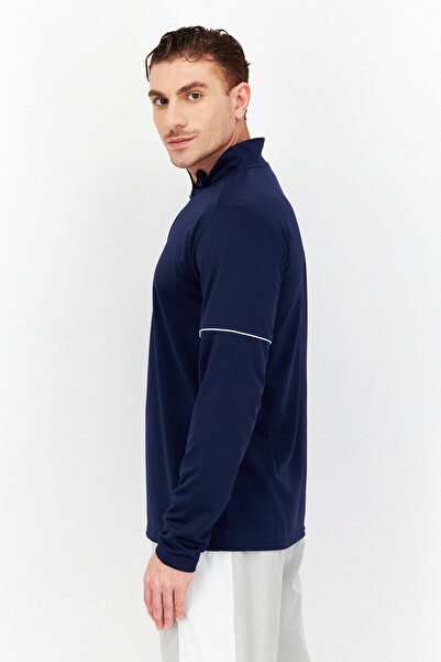 Puma Men Sportswear Fit Long Sleeve Outdoor Sweatshirt, Navy/White