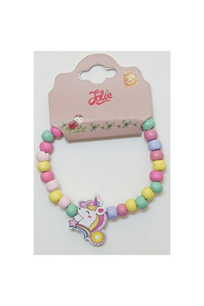 Flippy Martisor Bratara Curcubeu pentru Copii, Flippy, Elastica, din Lemn, Mo...