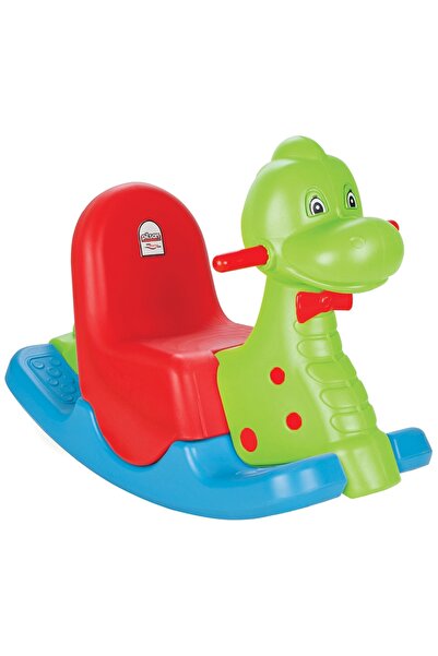 PİLSAN Happy Dino green children's swing with backrest, ergonomic handles, anti-fall safety system