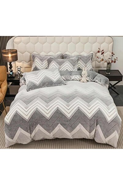OEM Cocolino double bedding set with elastic, 4 pieces, gray