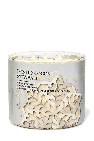 Bath & Body Works Frosted Coconut Snowball Büyük Mum