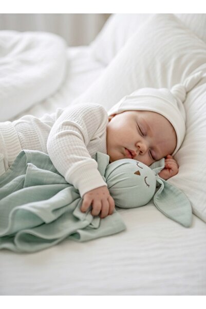 Muukh store %100 Pamuk Tavşan Müslin Bebek Uyku Arkadaşı ve Diş Kaşıyıcı | An...