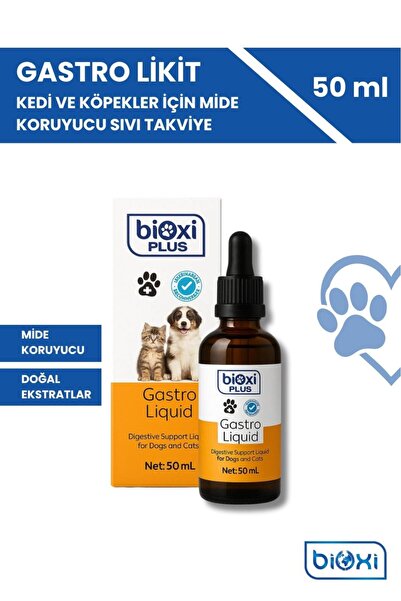 Bioxi Kediler ve Köpekler İçin Sindirim Destekleyici Takviye Plus Gastro Liquid 50 ml