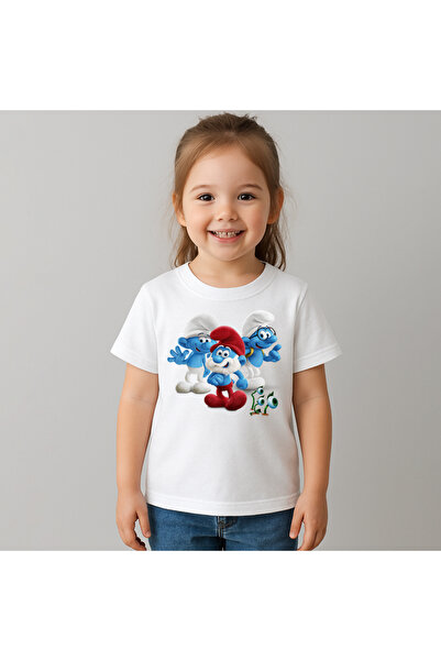 OEM Tricou Copii Fetite Smurfs 100%Bumbac