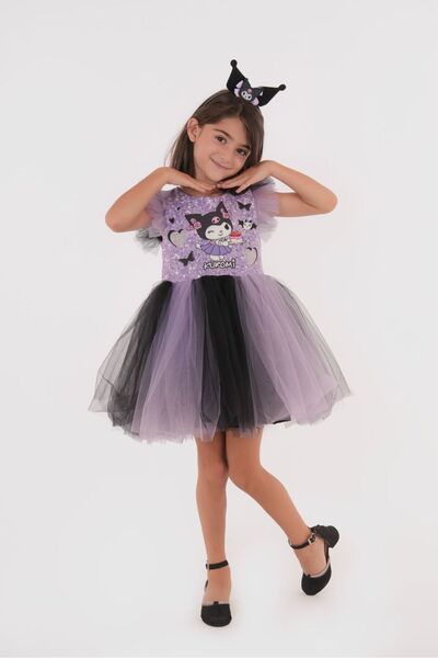 Lunas tekstil Taçlı tüllü kabarık Kuromi