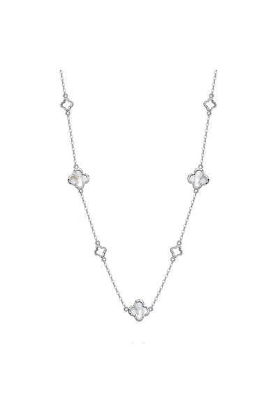 delis Lantisor argint 925, JW1684, model trifoi, placat cu rodiu