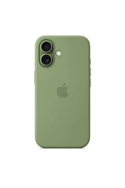 Apple iPhone 17 için MagSafe özellikli Silikon Kılıf - Açık Yosun