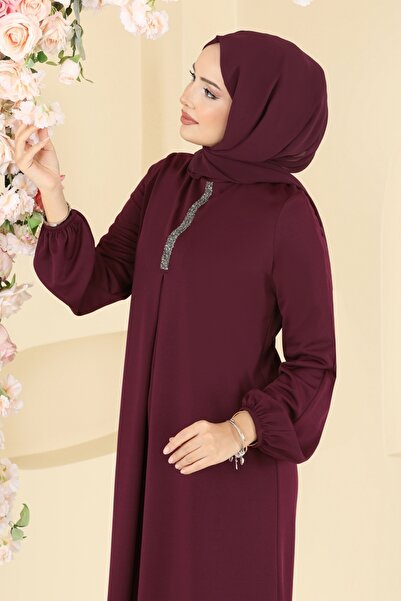ModaMerve A Pileli Mira Tunik ASM2835-MS Bordo