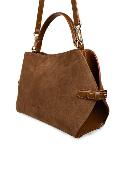 Deery Genuine Suede Tan Color Women's Handbag
