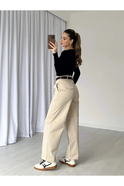 My Blog Stone 100% Cotton Tassel Detailed Trousers - 51208