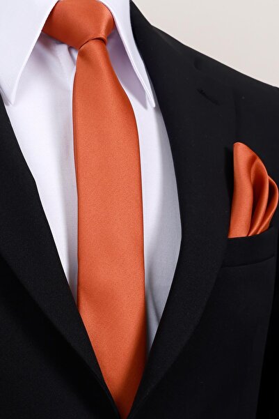 Esgue 6 cm Slim Thin Tile Satin Handkerchief Tie – Premium Slim Tie with Special Gift Box