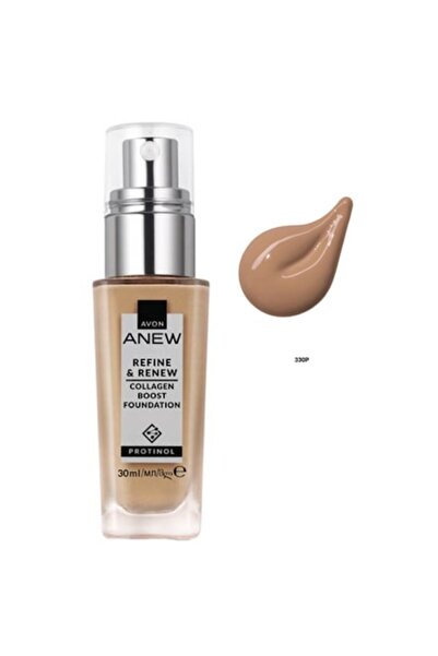 AVON Anew Refine & Collagen Boost Foundation, - 330P Honey Beige, 30 ml