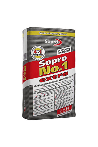 Other Sopro No. 1 400 extra - Multifunctional, highly flexible, deformable adhesive mortar S1 22.5kg