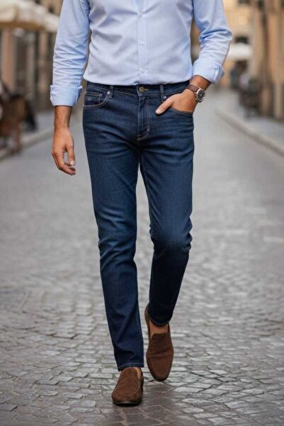 Voltaj Παντελόνι Felipe Normal Cut Τζιν Ναυτικό Μπλε