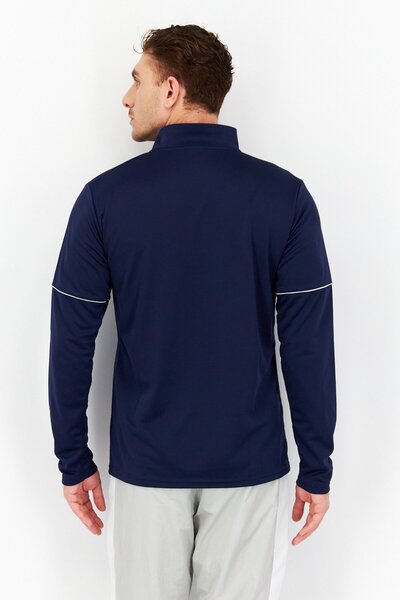 Puma Men Sportswear Fit Long Sleeve Outdoor Sweatshirt, Navy/White