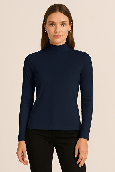 nacar çarşı بودي نسائي بأكمام طويلة من القطن الممشط بنمط نصف صياد - للاستخدام...