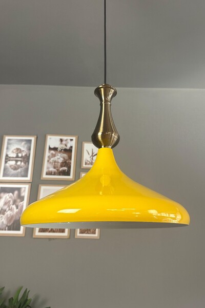 Bamyum Champion Açık Sarı Eskitme Vezir Başlık Tekli Avize Sarkıt Salon Mutfa...