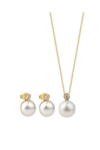 CAL'S Pearl Earring and Necklace Set