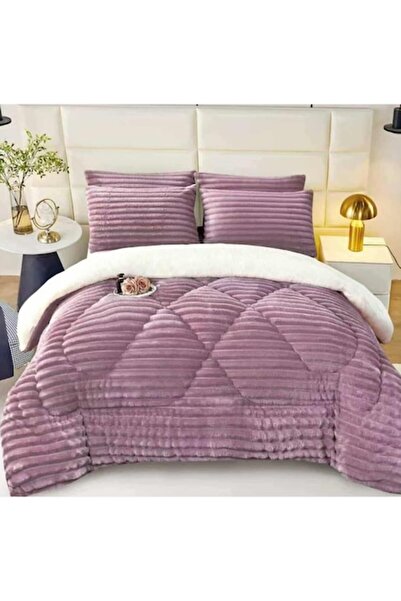 OEM Fluffy Cocolino duvet purple, 200x230 cm, set with 2 pillowcases 50x70 cm