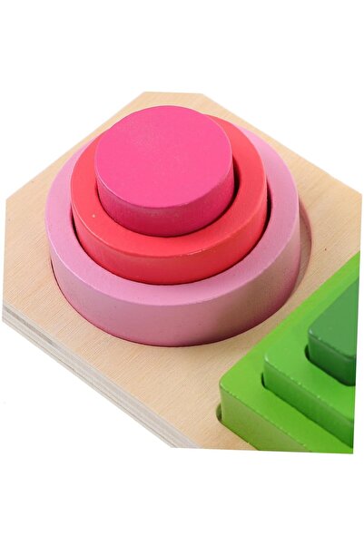 dalip Montessori Sorting Toy — Wooden Puzzle, 5 Asymmetric Shapes, 15 Pieces, Educational, Ages 2