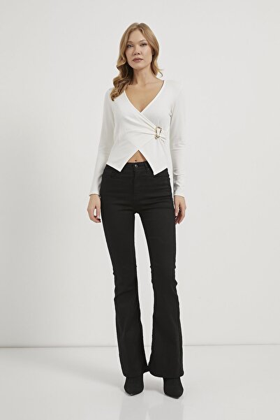 Arma Life Armalife 1502 Double-Breasted so Women's Blouse with Buckle