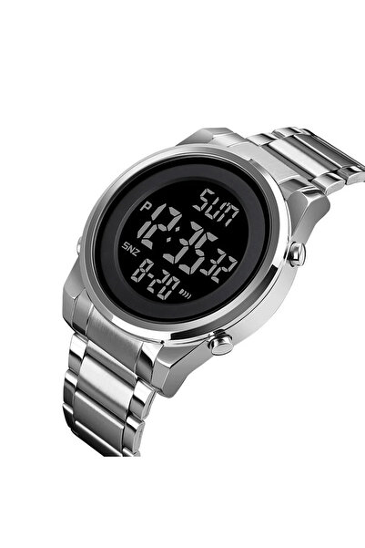 Skmei Ceas digital bărbătesc 1611 argintiu - afișaj LED, funcții multiple, cr...