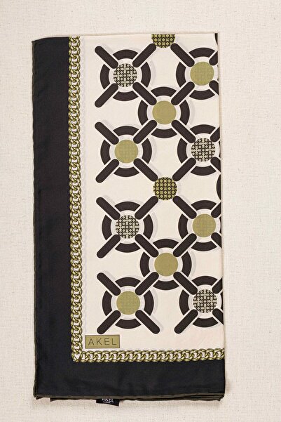 Akel Patterned Silky Alfa Silk Scarf – Soft Texture, Easy to Shape, 95X95 Women's Scarf