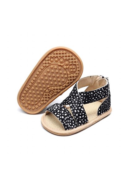 BebeNou Sandale negre cu buline argintii MDZH1230-4-SA6